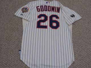 GOODWIN size 46 26 2012 Mets game jersey issued Home Cream MLB HOLO 2 PATCH 3