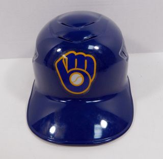 2017 Milwaukee Brewers Andrew Susac 13 Game Issued Navy Rbg Catching Helmet