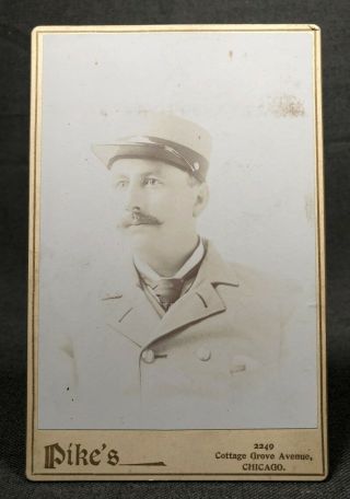 Train Conductor Occupational Cabinet Card Photograph By Pike Chicago Il Picture