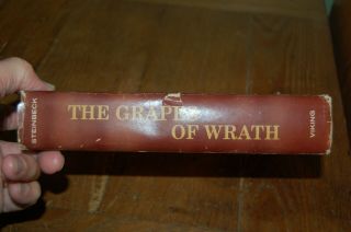 The Grapes of Wrath John Steinbeck ©1939 HC with dust jacket book club edition 2