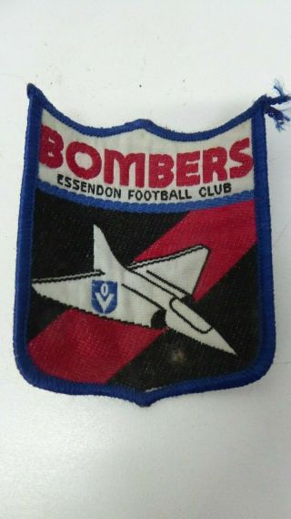 Vintage Souvenir Football Vfl Essendon Bombers Cloth Patch Badge