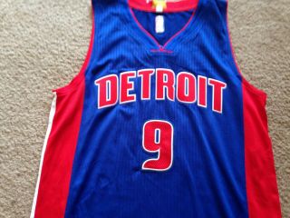 2014 - 15 Detroit Pistons John Lucas III game worn jersey size Large,  2 2