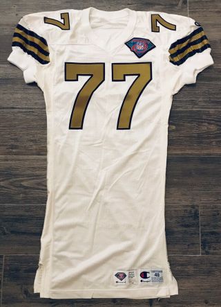 Champion Orleans Saints Willie Roaf 1994 75th Throwback Game Jersey