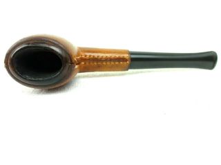 Vintage Estate Pipe Longchamp Leather Wrapped France Tobacco Smoking 3