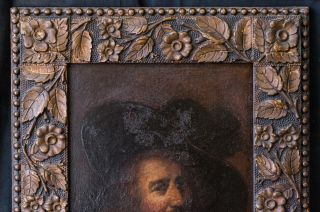 Antique Old Master Artist Probably Rembrandt Oil Painting 