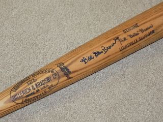 Bill Gates Brown H&b Game Signed Bat 1968 Detroit Tigers
