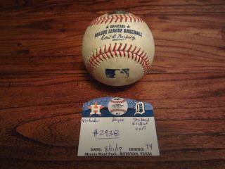 Justin Verlander Astros Game Strikeout Baseball 8/21/2019 K 2938 Cy Young
