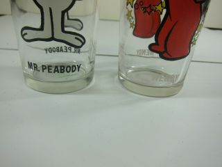 Vintage Pepsi Coll.  Glass ' s Mr.  Peabody (PAT Ward) & Wendy (Harvey Cartoons) 3