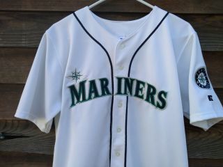 Vtg Seattle Mariners Jersey Ichiro Russell Athletic Youth 14/16 Large Authentic