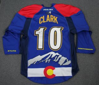 Colorado Mammoth Colton Clark 10 Game Autographed Projoy Nll Jersey 52