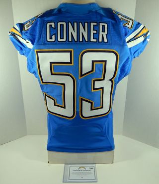 2013 San Diego Chargers Kavell Conner 53 Game Issued Light Powder Blue