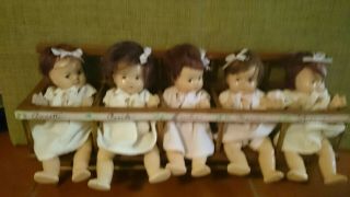 Vintage Dionne Quint Dolls With High Chair