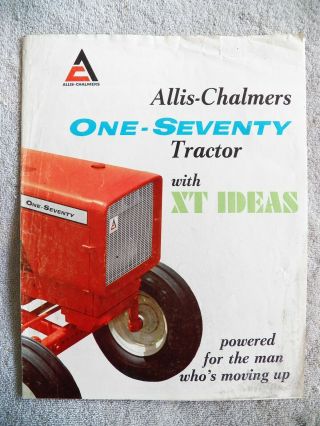 Vintage Allis - Chalmers One - Seventy Tractor With Xt Ideas Sales Brochure