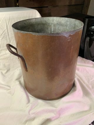 Rare Antique Duparquet,  Huot & Moneuse Dh&m Large Dovetailed Copper Pot Handles