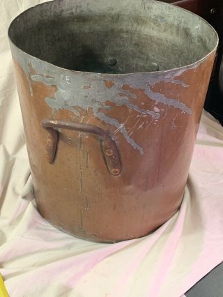 Rare Antique Duparquet,  Huot & Moneuse DH&M Large Dovetailed Copper Pot Handles 3