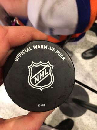 York Islanders Warm Up Puck Toronto Maple Leafs (On Ice) 2/28/19 2