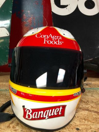 Aric Almirola Banquet 2006 Nascar Race Driver Helmet With Radio Wire Mic