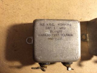 2 Vintage 1.  0 uf 300v Bathtub Oil Capacitors for tube amp 1 2
