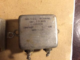 2 Vintage 1.  0 uf 300v Bathtub Oil Capacitors for tube amp 1 3