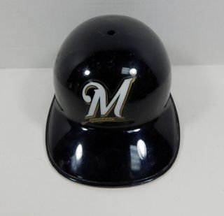 2018 Milwaukee Brewers Game Issued Navy Catching Helmet Brew221