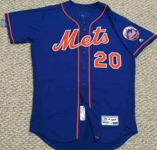 NEIL WALKER size 46 20 2017 York Mets game jersey Home Alt Blue MLB HOLO 2