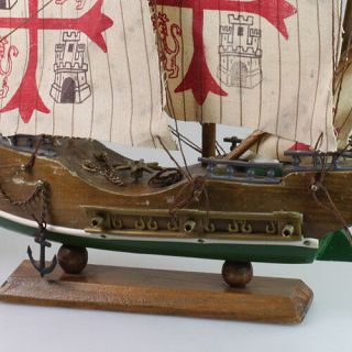 old rare vintage Hand Made Hand Crafted Sea Sailling Ship Wooden Frigate England 3