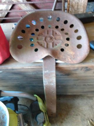 Vintage Steel Farmall Tractor Seat Implement Seat Only.  Post Extra For