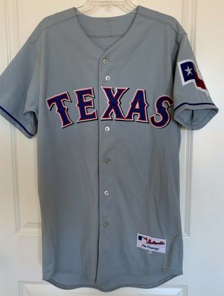Texas Rangers Todd Greene 23 Majestic Team - Issued Gray Road Jersey (Size 44) 2