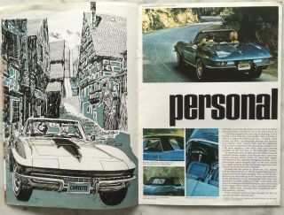 1967 Chevrolet Corvette Sales Brochure Vintage 2