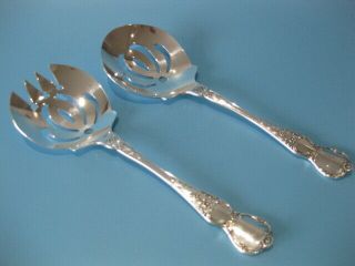 Set Of Vintage Regency Style Silver Plated Ornate Serving Spoons
