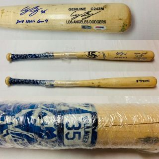 Cody Bellinger 2018 Nlcs4 Walk - Off Game Team Issued Signed Bat Mlb Authenticated