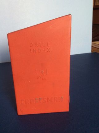 Vintage Craftsman Drill Index - 1/16 - 1/2 By 1/64.  With 14 Drill Bits