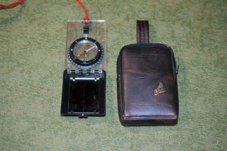 Vintage Silva Type 15t Ranger Compass With Mirror And Case Sweden K5