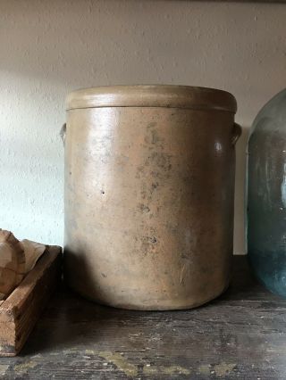 Antique Stoneware Crock - 5 Gallon Salt Glaze