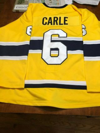 Merrimack Home Hockey Jersey Tie - up 6 Carle Bauer 56 HE Patch 2