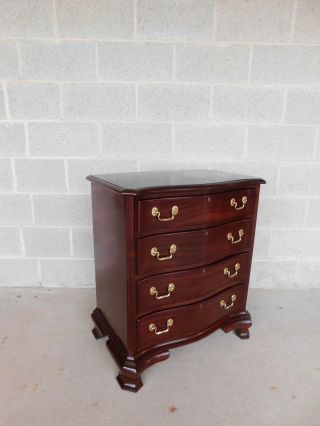 Councill Craftsmen Mahogany Chippendale Style 4 Drawer Chest Nightstand
