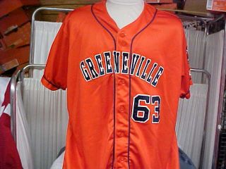 Milb Greeneville Astros Game Worn Jersey 63 Forrest Whitley Orange Size 50