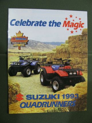 1993 Suzuki Quadrunner Lt - F4wd300p,  Lt - 80p Sales Brochure Rare Canadian