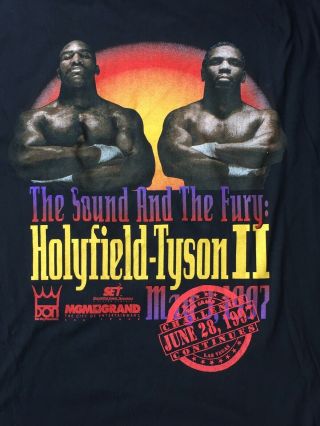Holyfield Tyson 2 Shirt The ‘bite Fight’ Xl The Sound & The Fury Mgm 1997