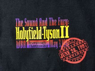 HOLYFIELD Tyson 2 Shirt THE ‘BITE FIGHT’ XL The Sound & The Fury MGM 1997 2