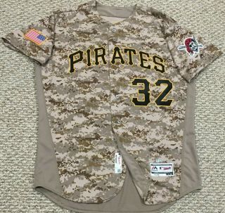 ELIAS DIAZ size 48 32 2015 Pittsburgh Pirates game jersey CAMO issued MLB HOLO 2