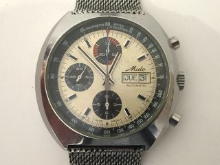 Mido Vintage Chronograph Pulsations And Tachymetre - Cal.  Valjoux 7750