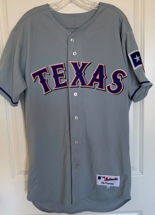 Texas Rangers Terry Francona 48 Majestic Team - Issued Gray Road Jersey (Size 44) 2