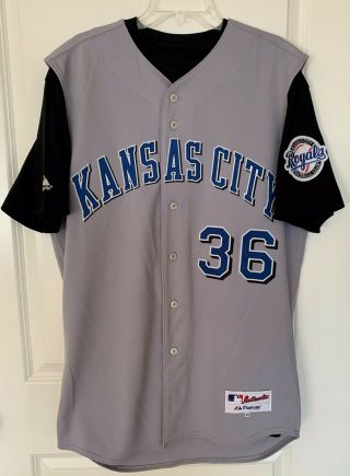 Kansas City Royals Paul Byrd 36 Majestic Team - Issued Gray Road Jersey (size 46)