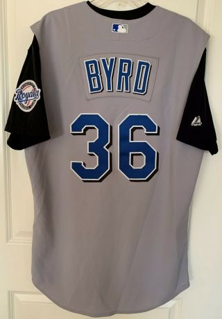 Kansas City Royals PAUL BYRD 36 Majestic Team - Issued Gray Road Jersey (Size 46) 2