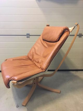 Vintage Falcon Lounge Chair By Sigurd Ressell For Vatne Mobler,  1970s,  High Back
