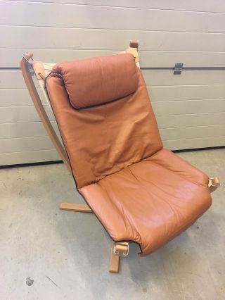 Vintage FALCON LOUNGE CHAIR BY SIGURD RESSELL FOR VATNE MOBLER,  1970S,  High Back 2