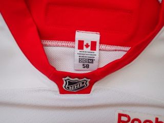 Calgary Flames pro stock Reebok edge practice hockey jersey sz 58 WHITE 2