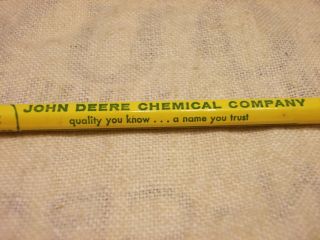 VINTAGE ADVERTISING JOHN DEERE CHEMICAL COMPANY WOOD PENCIL - LAST ONE 3