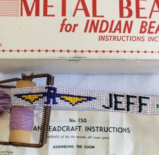 Vtg Indian Beadcraft Loom Kit Waltoys Beaded Hatbands Bracelets Belts Jewelry